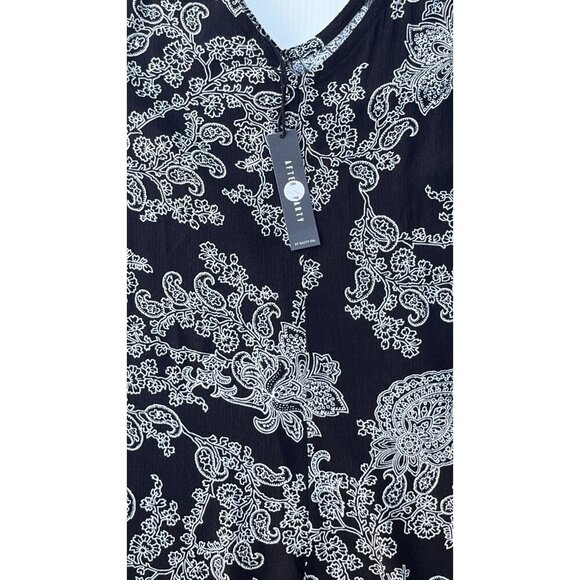 After Party By Nasty Gal Women’s Black Strappy Floral Wide Leg Jumpsuit Size XS - Picture 11 of 16